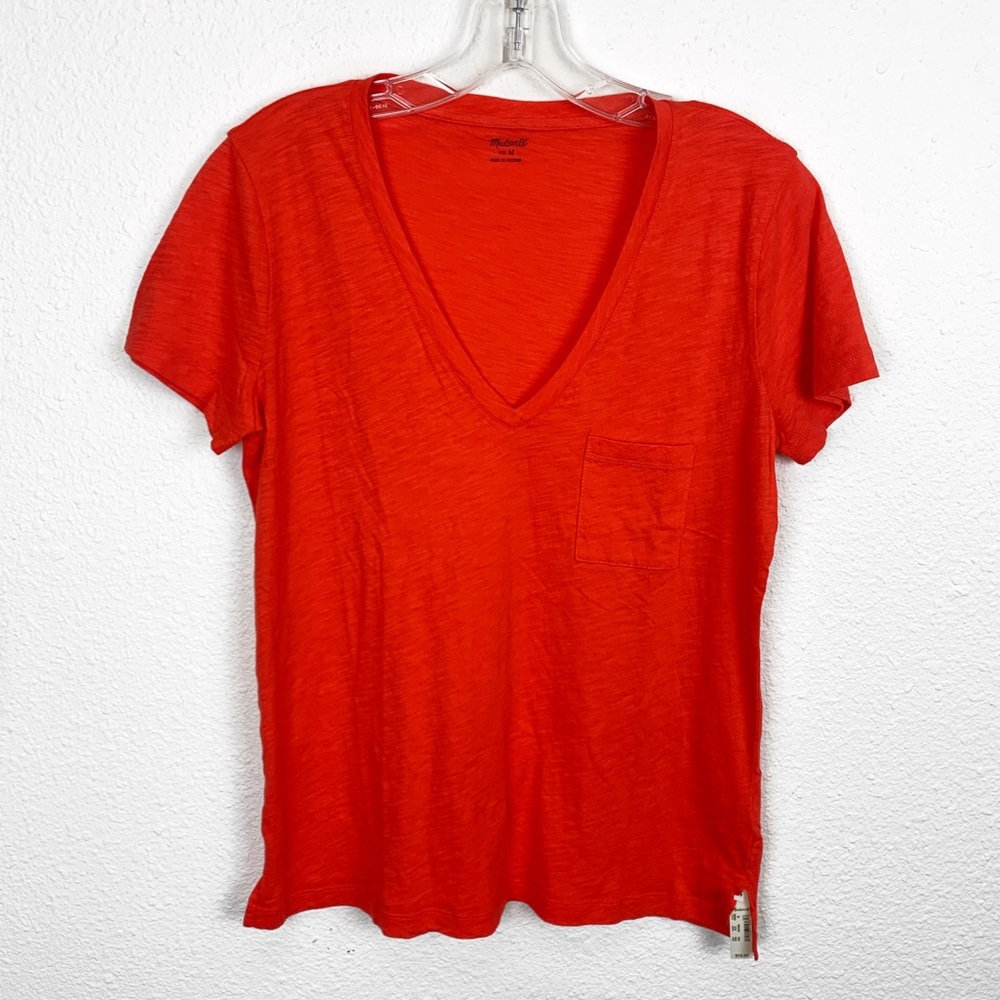 Madewell Whisper Cotton V-Neck Pocket Tee